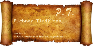 Puchner Timótea névjegykártya